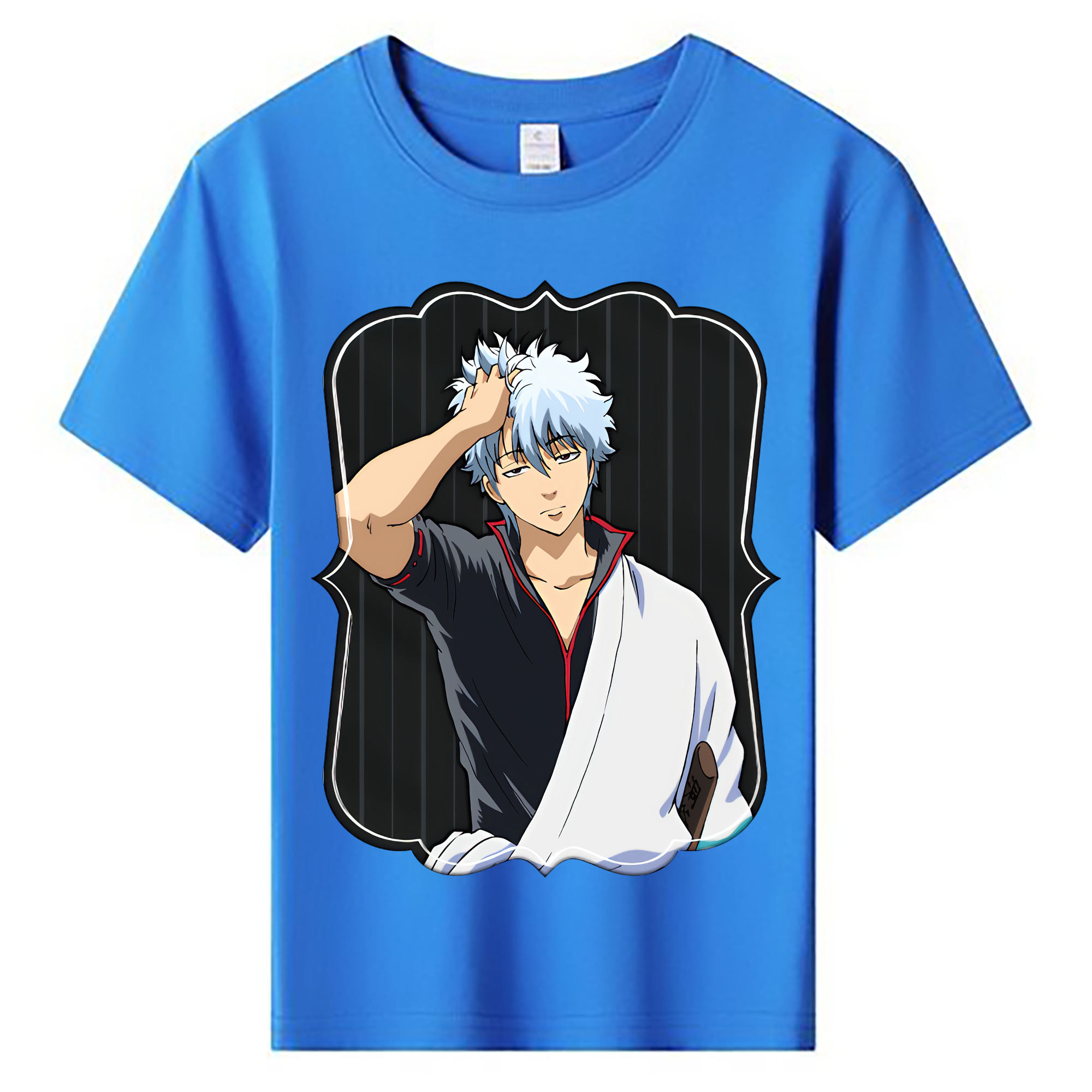 （画像用） ぎんたま 坂田銀時（さかたぎんとき） 神楽 志村新八（しむら しんぱち） GINTAMA Sakata Gintoki Kagura Shimura Shinpachi 綿100％キッズTシャツ（フロントプリント）